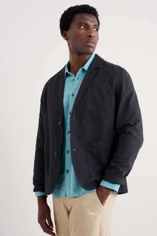 los hombres towen de algodón orgánico blazer