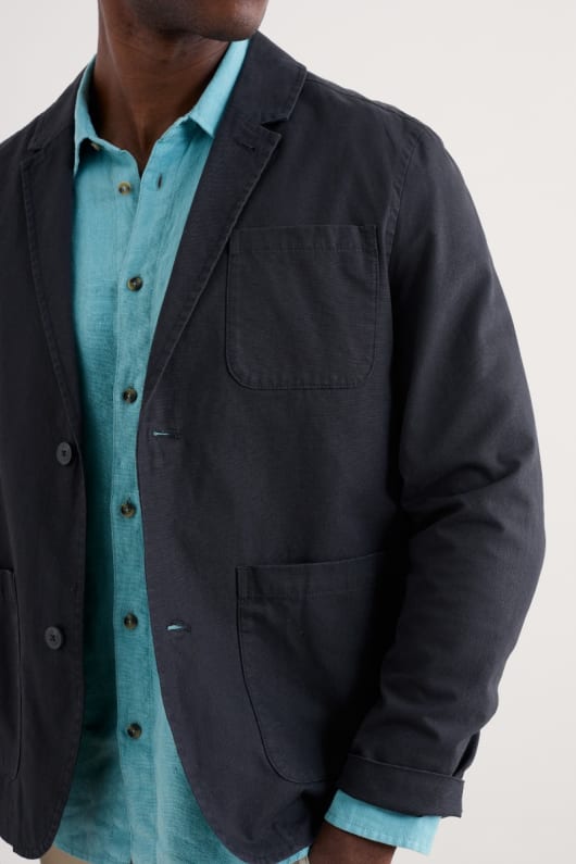 los hombres towen de algodón orgánico blazer