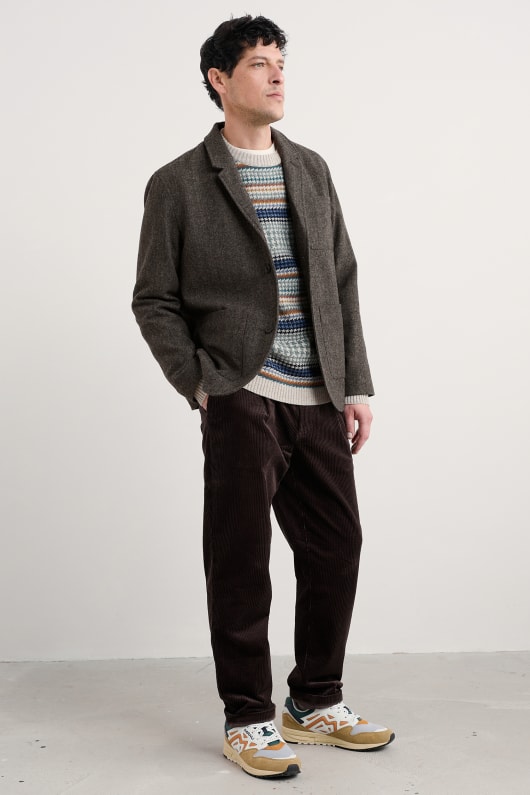 los hombres pelynt textura blazer