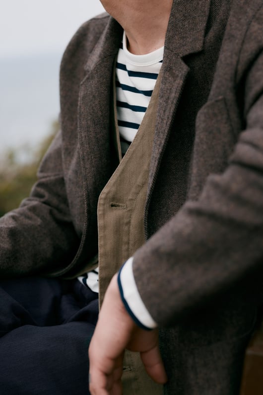 los hombres pelynt textura blazer