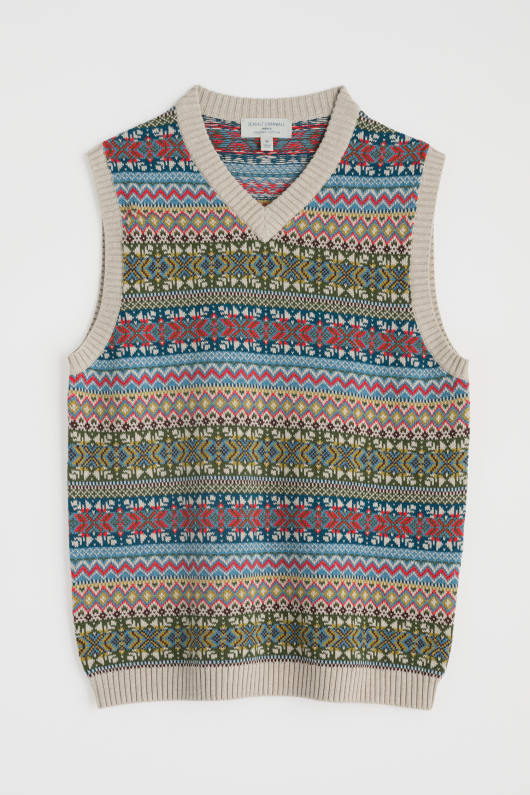 los hombres kitto fair isle chaleco