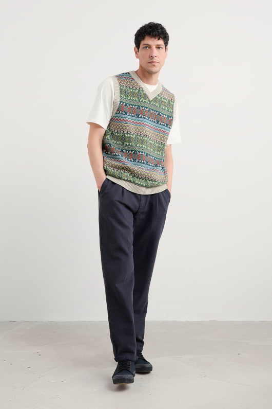 los hombres kitto fair isle chaleco