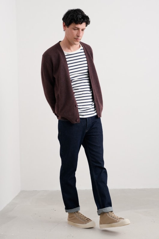 los hombres cleer mezcla de lana de cordero cardigan