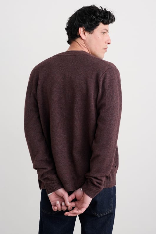 los hombres cleer mezcla de lana de cordero cardigan