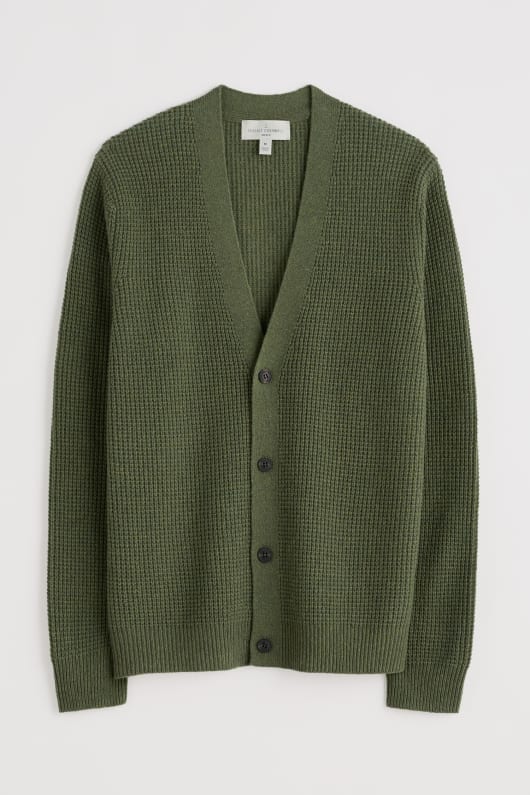 los hombres de scott muelle de waffle knit cardigan