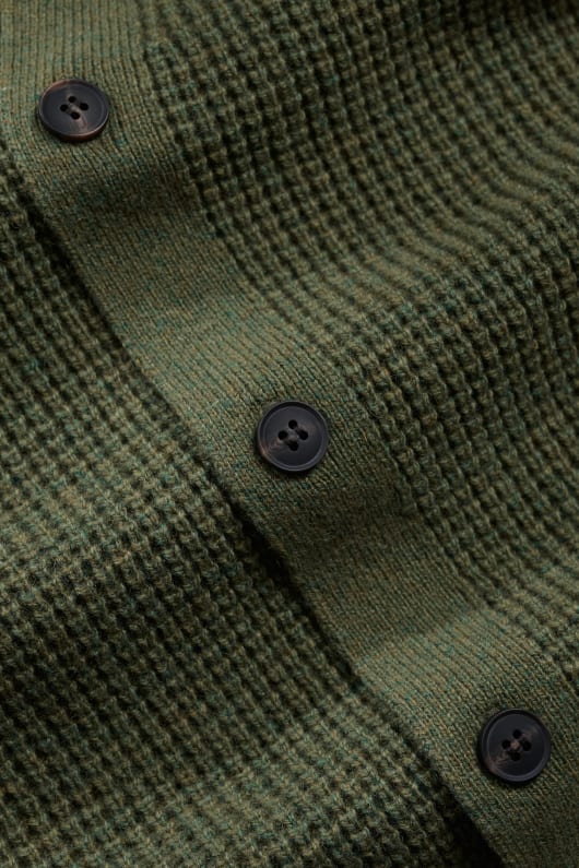 los hombres de scott muelle de waffle knit cardigan