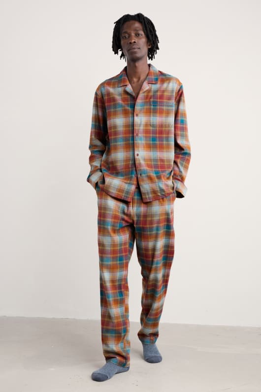 los hombres de netter marcada conjunto de pijama de franela