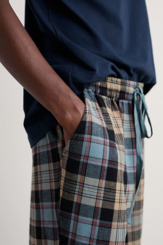 los hombres de connerton pijama de pantalones en gots-algodón orgánico certificado de franela
