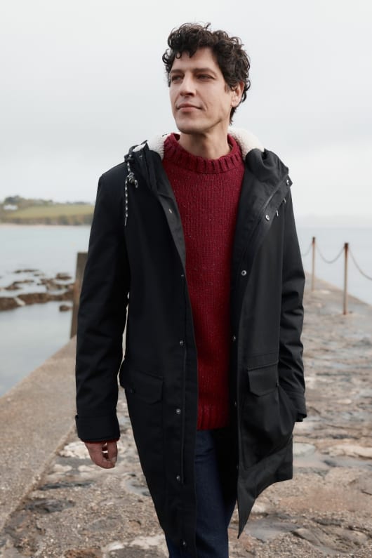 los hombres tidesman capa impermeable