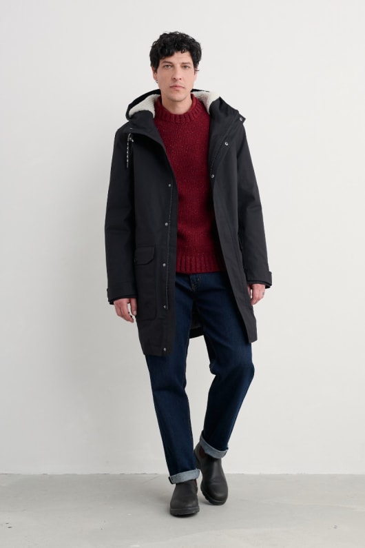 los hombres tidesman capa impermeable