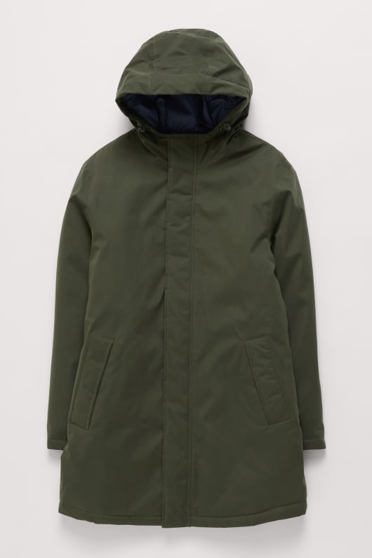 los hombres de la trasluchada collar de la capa impermeable