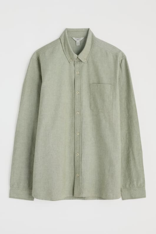los hombres jenken de algodón orgánico camisa oxford
