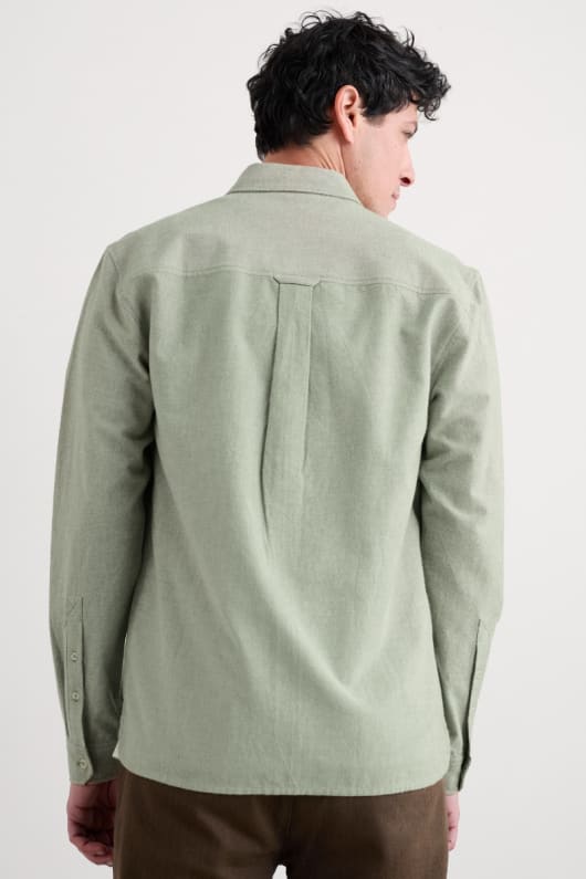 los hombres jenken de algodón orgánico camisa oxford