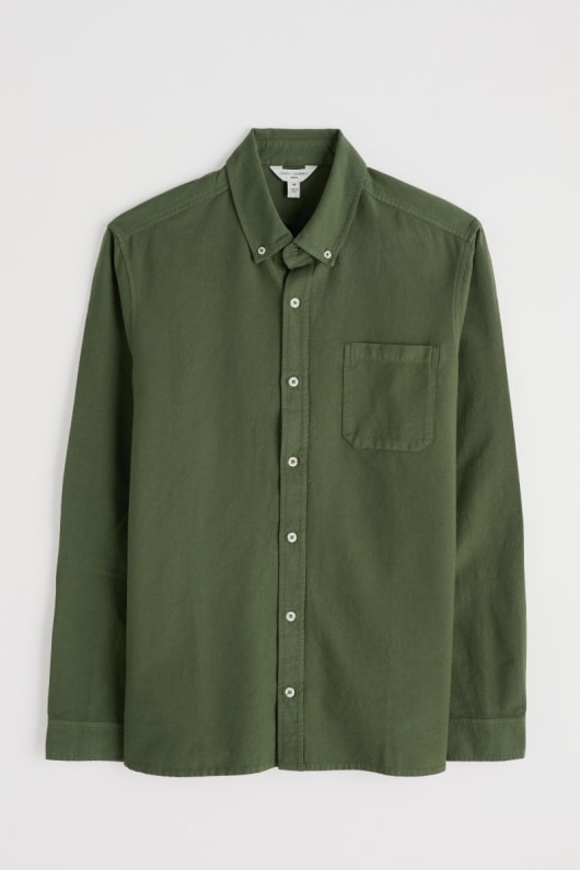 los hombres jenken teñido camisa oxford