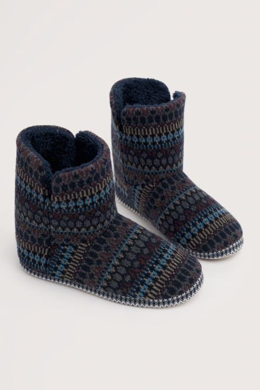 northaway hombres fair isle forrado de felpa zapatillas botas