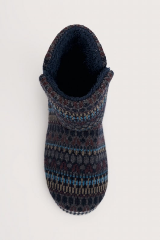 northaway hombres fair isle forrado de felpa zapatillas botas