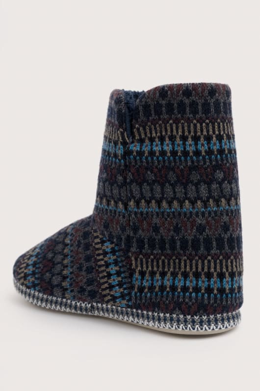 northaway hombres fair isle forrado de felpa zapatillas botas