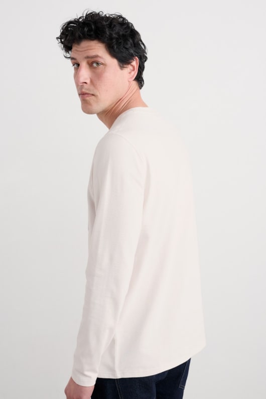 los hombres merthen camiseta de manga larga en algodón orgánico