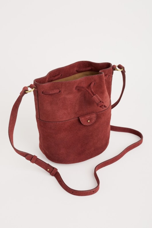 mor marea de gamuza bolsa de balde