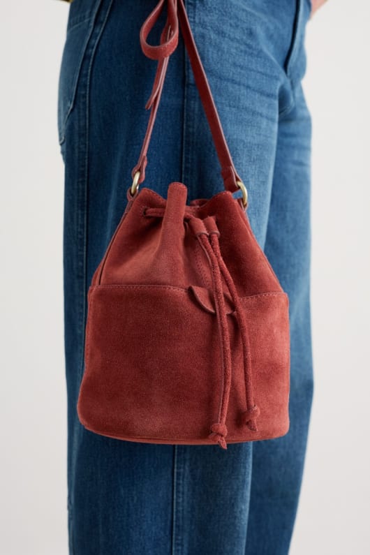 mor marea de gamuza bolsa de balde