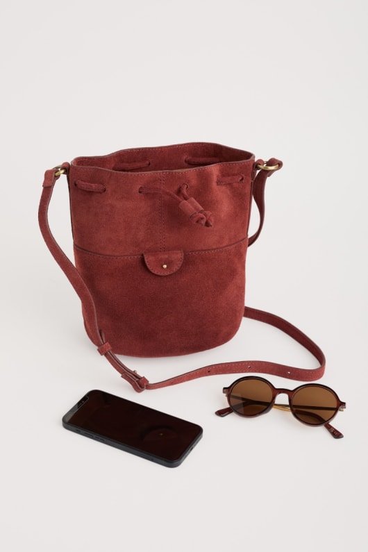 mor marea de gamuza bolsa de balde