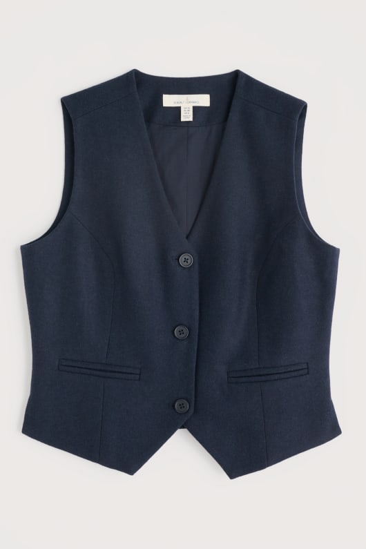 lowena v-cuello de lana con mezcla de chaleco