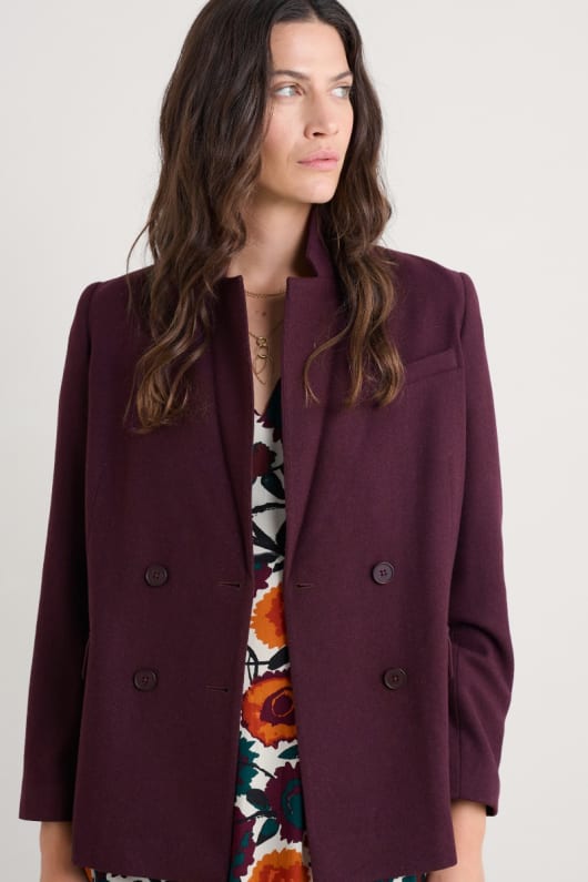 lowena de lana con mezcla de blazer