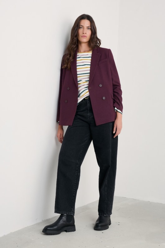 lowena de lana con mezcla de blazer