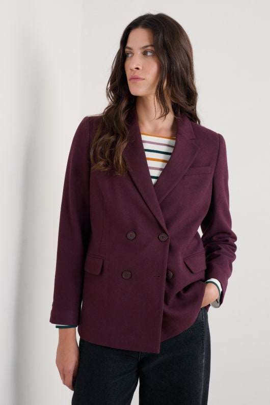 lowena de lana con mezcla de blazer