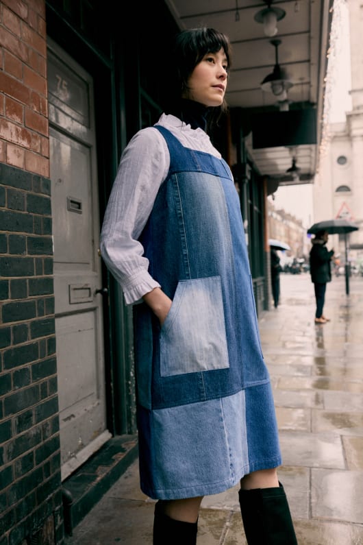 más allá de retro x seasalt calican delantal vestido
