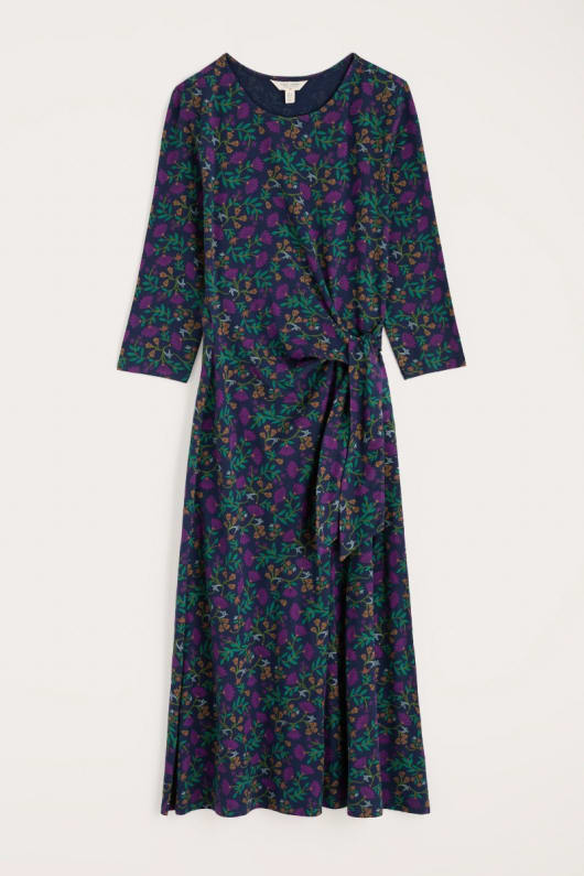 desbarbado midi de longitud vestido de jersey