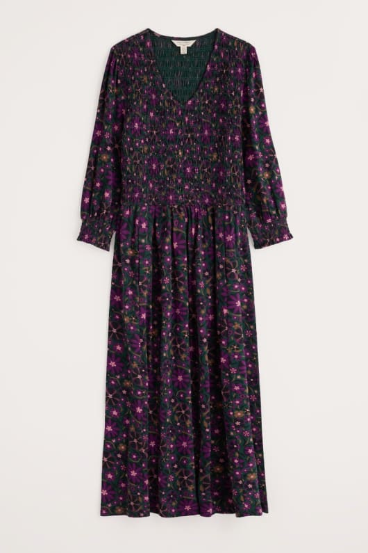 sonido del mar jersey de cuello en v vestido midi