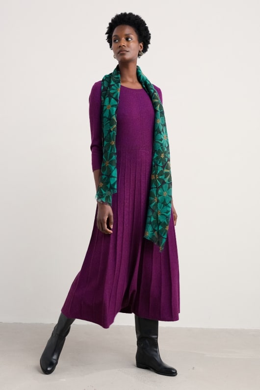 canción popular de punto vestido midi