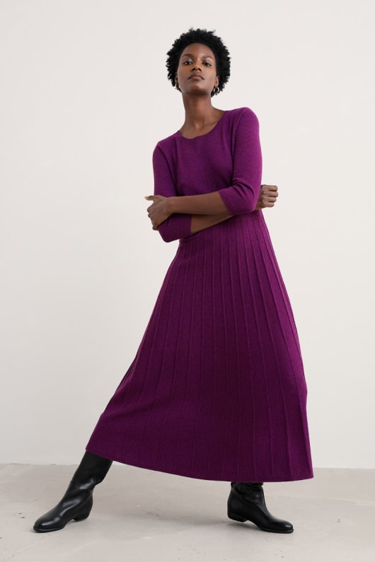 canción popular de punto vestido midi