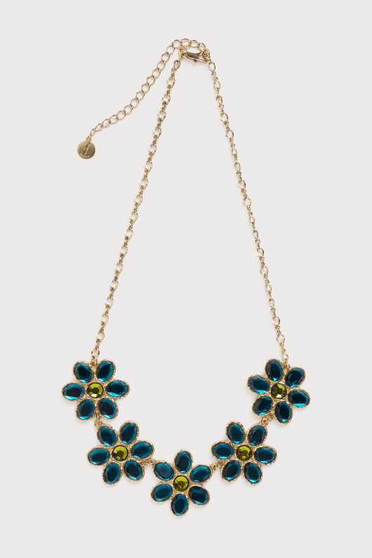 facetas de flores collar