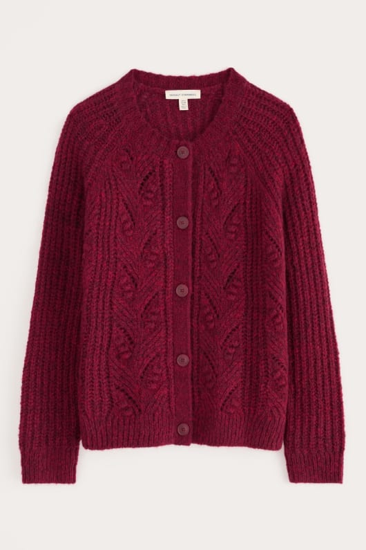 arena de cardo mohair-mezcla cardigan