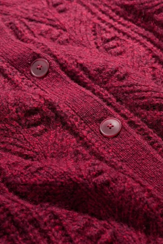 arena de cardo mohair-mezcla cardigan