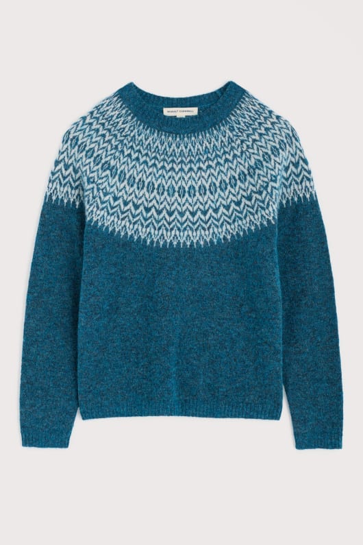 abeto de escarcha mohair-mezcla de fair isle puente