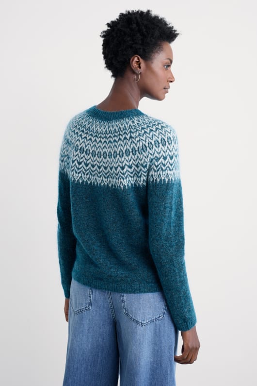 abeto de escarcha mohair-mezcla de fair isle puente