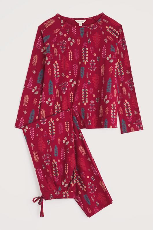 puesta de sol pijamas en gots-algodón orgánico certificado jersey