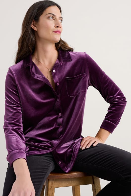 olmo camisa de terciopelo