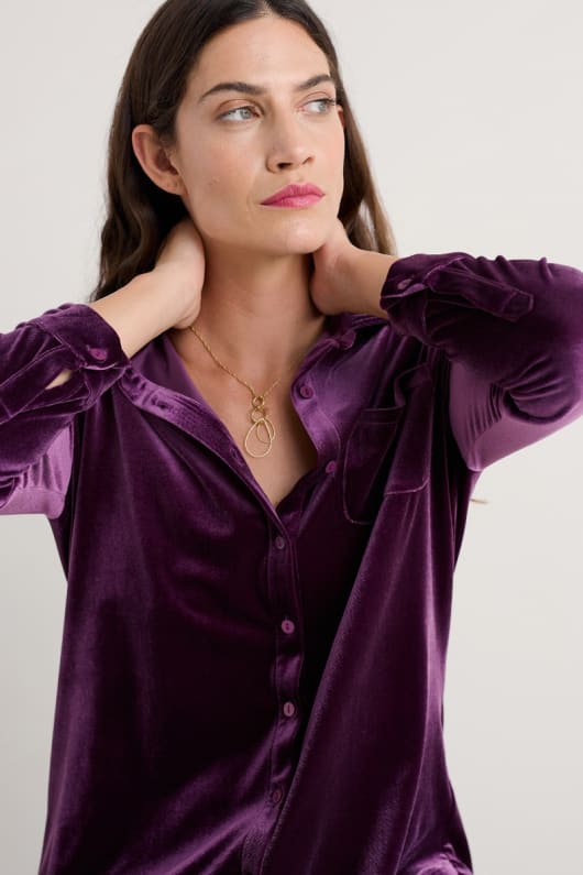 olmo camisa de terciopelo