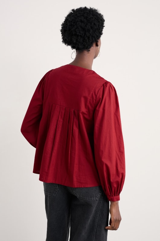 thornapple bordado de la camisa en gots-algodón orgánico certificado
