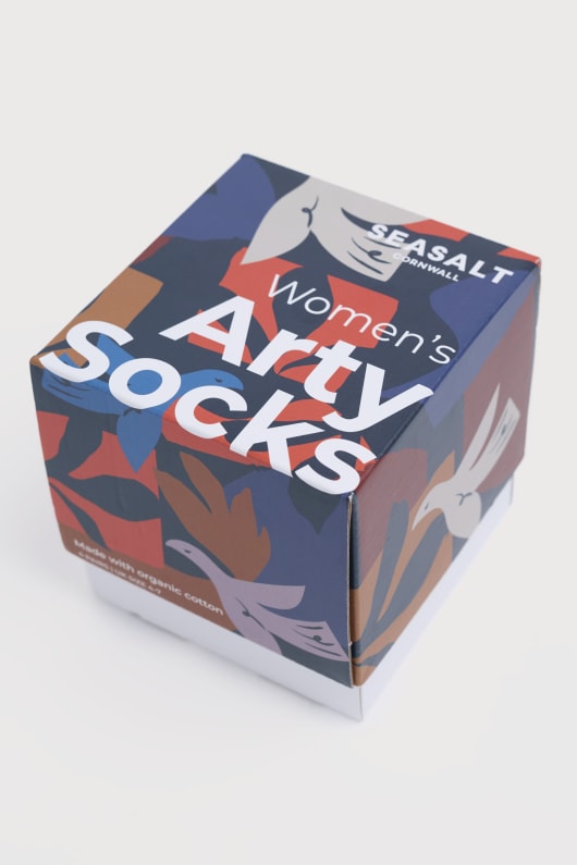 caja de regalo de 4 mujeres de la artillería de aves calcetines