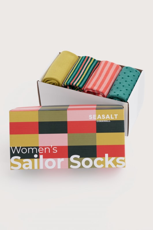 caja de regalo de 4 mujeres de marinero calcetines