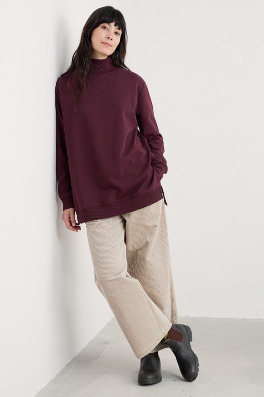 bremble orgánica de algodón de cuello de la sudadera