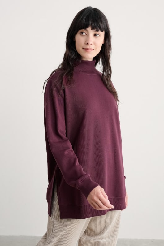 bremble orgánica de algodón de cuello de la sudadera