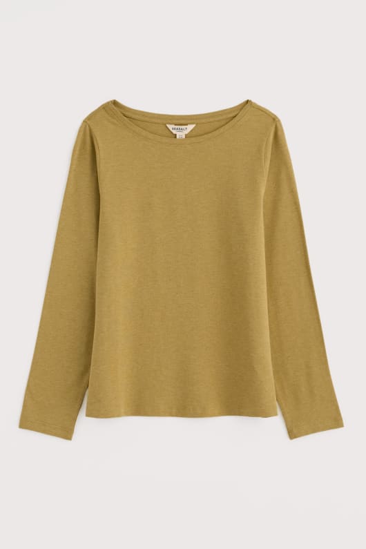 caballete camiseta de manga larga en gots-algodón orgánico certificado jersey