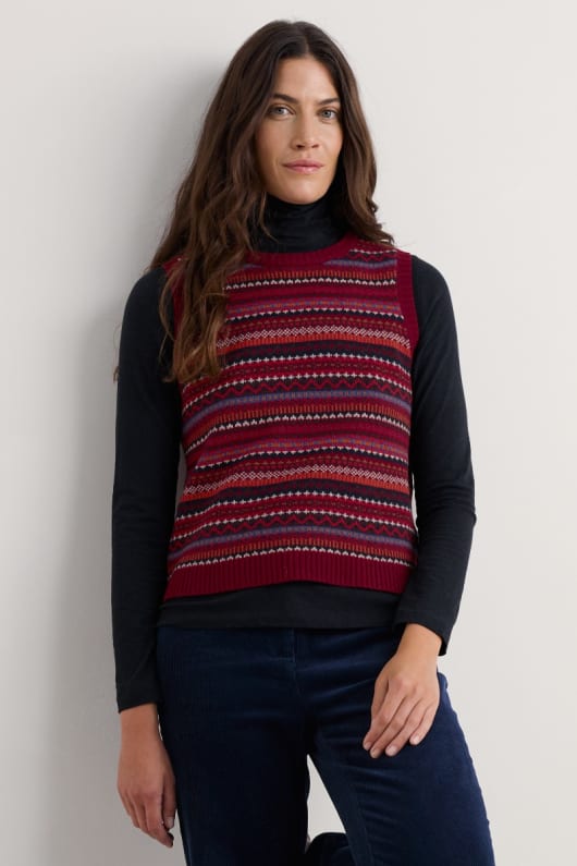 percella cove fair isle chaleco de punto