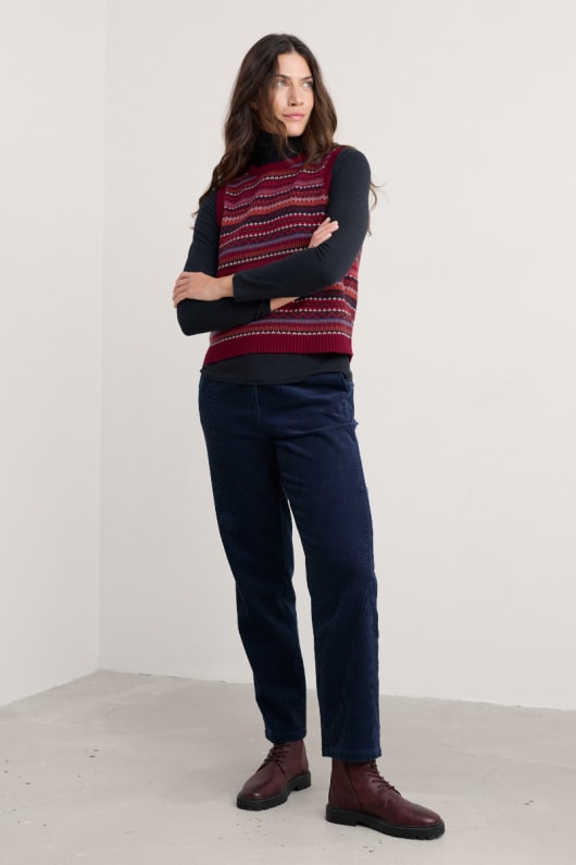 percella cove fair isle chaleco de punto